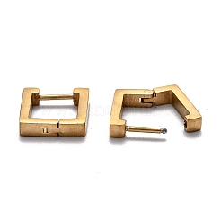 304 Stainless Steel Square Huggie Hoop Earrings&nbsp;STAS-J033-09A-G