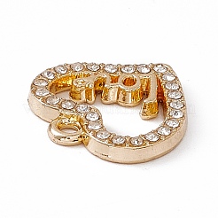 Alloy Rhinestone Pendants&nbsp;PALLOY-P287-02LG-02