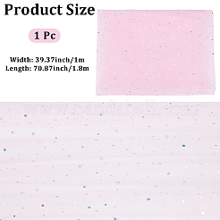 1M Sequins Polyester Organza Fabrics&nbsp;DIY-CY0003-41B