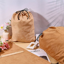 3Pcs 3 Styles Faux Suede Fabric Packing Drawstring Bags&nbsp;ABAG-CO0001-02