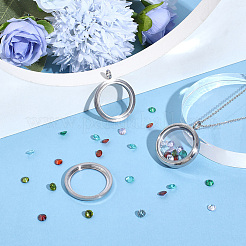 2Pcs Stainless Steel Locket Pendants&nbsp;STAS-BBC0010-31C