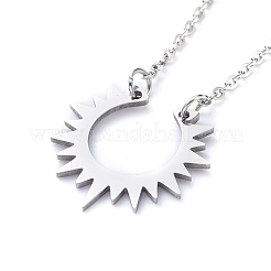 Non-Tarnish 304 Stainless Steel Pendant Necklaces&nbsp;NJEW-JN02848-01