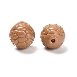 不透明なアクリルビーズ  亀の甲  ペルー  10~11x12mm  穴：1.8mm  約625個/500g&nbsp;OACR-G037-01B