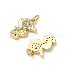 Brass Micro Pave Cubic Zirconia Pendants&nbsp;KK-D502-26C-G
