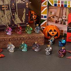 5Pcs 5 Color Electroplate K9 Glass Pendants&nbsp;EGLA-SZ0001-33