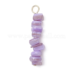 10Pcs 10 Colors Dyed Natural Freshwater Shell Nuggets Beaded Pendants&nbsp;PALLOY-JF04517-01