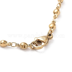 イオンプレーティング(IP) 304 ステンレス チェーン ネックレス  ユニセックスのためのジュエリー  フラットラウンド  18KGP本金メッキ  17.80インチ（45.2cm）&nbsp;NJEW-Q335-12G