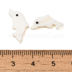 Natural Freshwater Shell Dolphin Beads&nbsp;SHEL-M021-07
