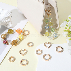 18Pcs 3 Styles Zinc Alloy Spring Gate Rings&nbsp;FIND-SC0022-56