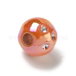 UV Plating Opaque Acrylic European Bead Rhinestone Settings&nbsp;AC-CBA6658-06F