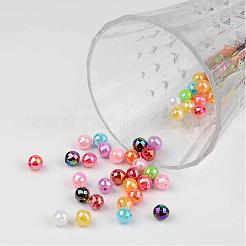 Faceted Colorful Eco-Friendly Poly Styrene Acrylic Round Beads&nbsp;SACR-K001-8mm-M