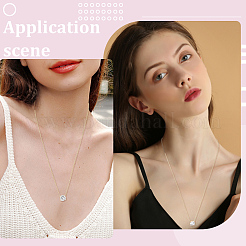 15Pcs Brass Clear Cubic Zirconia Multi-strand Links&nbsp;KK-BBC0019-93G