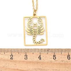 304 Stainless Steel Necklace&nbsp;NJEW-D330-01G-08