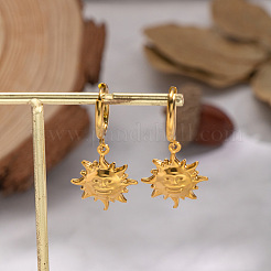 304 Stainless Steel Sun Hoop Earrings&nbsp;DT3255