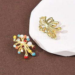 Fireworks Brass Micro Pave Cubic Zirconia Stud Earrings&nbsp;EJEW-C174-03G