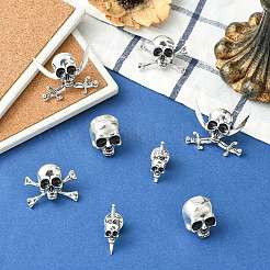 8Pcs 4 Styles Halloween Alloy Lapel Pin Backs for Backpack Clothes&nbsp;JEWB-CJ0003-46