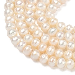 Natural Cultured Freshwater Pearl Beads Strands&nbsp;PEAR-L034-06C
