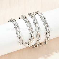 304ステンレススチールリンクチェーンネックレス女性男性用  ステンレス鋼色  20.08インチ（51cm）&nbsp;NJEW-Z093-01P