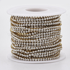 304 Stainless Steel Rhinestone Strass Chains&nbsp;STAS-T055-12G