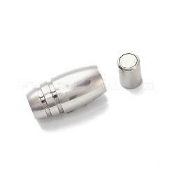 304ステンレススチール製マグネット留め具  コラム  ステンレス鋼色  20x10x10mm  穴：5mm&nbsp;STAS-K296-03B-P