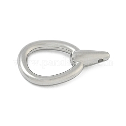 304ステンレスペンダント  オーバル  ステンレス鋼色  19x12x4mm  穴：1.2mm&nbsp;LS-STAS-P423-05P