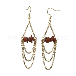 Natural Gemstone Dangle Earrings&nbsp;EJEW-JE07287