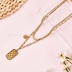 Stainless Steel 3 Layer Necklace&nbsp;JN1018A