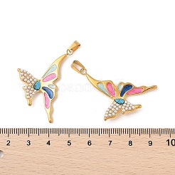304 Stainless Steel Enamel Pendants&nbsp;STAS-L280-22G