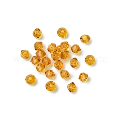 プレシオサ®クリスタルビーズ  チェコクリスタル  双円錐形(451 69 302 ロンデル)  トパーズ 10070 個  3mm  穴：0.8mm&nbsp;Y-PRC-BA3-10070