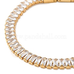 Cubic Zirconia Tennis Bracelet&nbsp;BJEW-M301-04G-01