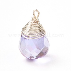 Transparent Glass Charms&nbsp;PALLOY-JF00853-02