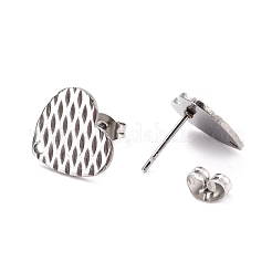 Non-Tarnish 304 Stainless Steel Stud Earring Findings&nbsp;STAS-I183-04B-P