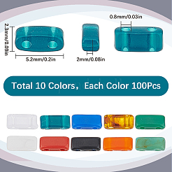 1000pcs 10 Colors Opaque Acrylic Slide Charms&nbsp;OACR-SC0001-37A