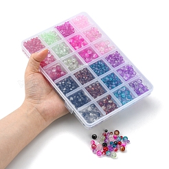 1880Pcs 24 Style Transparent Crackle Glass Beads&nbsp;CCG-YW0001-16