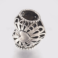 Hollow Alloy European Beads&nbsp;MPDL-L016-11AS