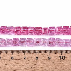 Crackle Transparent Glass Beads Strands&nbsp;GLAA-N062-6mm-07