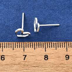 925 Sterling Silver Stud Earrings&nbsp;EJEW-P305-01C-P