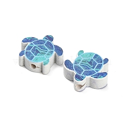Ocean Printed Wood Beads&nbsp;WOOD-D289-03B