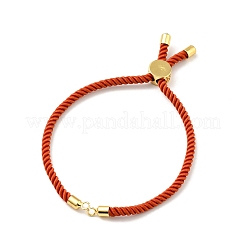 Half Finished Twisted Milan Rope Slider Bracelets&nbsp;FIND-G032-01G-23