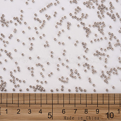 12/0 FGBグレードAラウンドガラスシードビーズ  焼き付け塗料  ミスティローズ  2.3x1.5mm  穴：1mm  約48500個/ポンド&nbsp;SEED-N001-A-1035