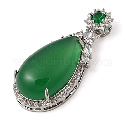 Dyed Natural Green Chalcedony Pendants&nbsp;G-S001-02P