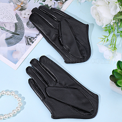 1 Pair PU Leather Half Palm Gloves&nbsp;AJEW-CL0001-40A