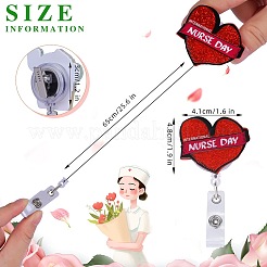 Glittered Acrylic & ABS Plastic Badge Reel&nbsp;AJEW-SZ0002-47G