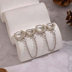 304 Stainless Steel Double Hoop Earrings&nbsp;LS-MR5032