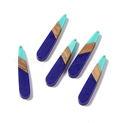 Opaque Resin & Walnut Wood Pendants&nbsp;RESI-M027-12B