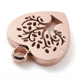 Ion Plating(IP) 304 Stainless Steel Charms&nbsp;STAS-Y002-05RG
