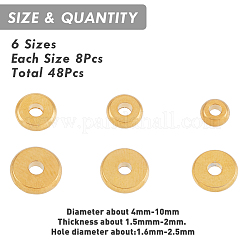 48Pcs 6 Styles Brass Spacer Beads&nbsp;KK-HY0001-41