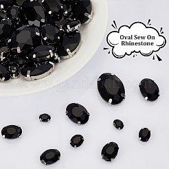 75Pcs 5 Style Oval Sew on Rhinestone&nbsp;RGLA-GA0001-08