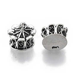 Tibetan Style Alloy European Bead Rhinestone Settings&nbsp;TIBE-S320-067AS-LF