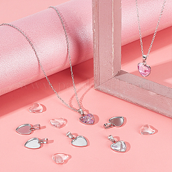 DIY Blank Heart Pendant Making Kit&nbsp;DIY-UN0005-51